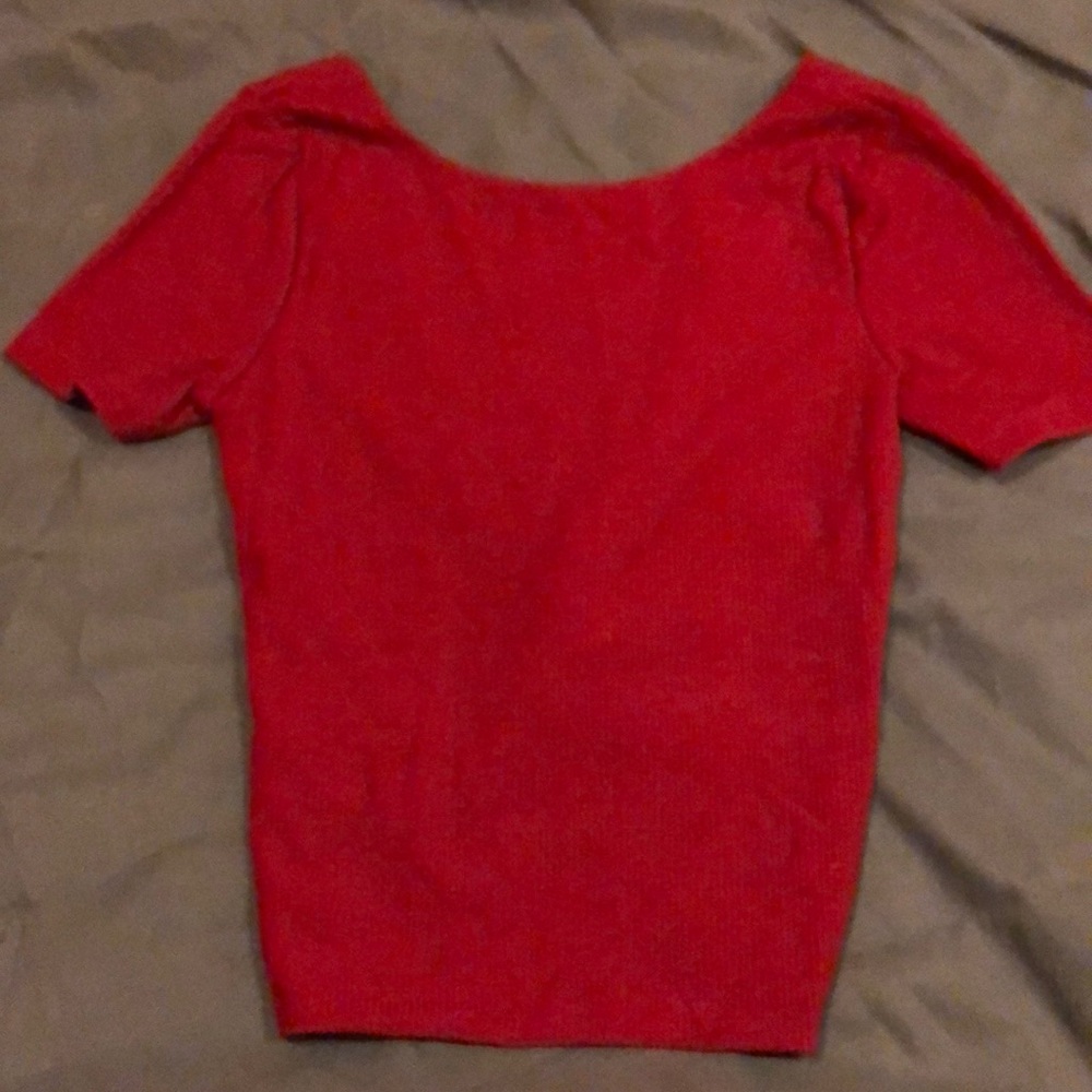 Red crop top